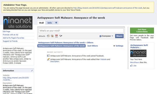 facebook Like Admin Page