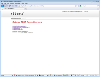 Cadence ECOS Admin overview