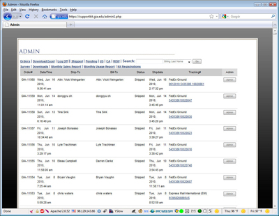 GIA admin orders overview